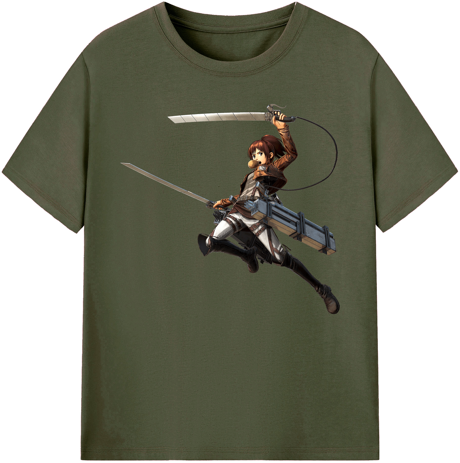 （画像用） 進撃の巨人 サシャ·ブラウス Attack on Titan Sasha Blaus 綿100％ メンズ半袖Tシャツ｜肌触りやわらか＆通気性